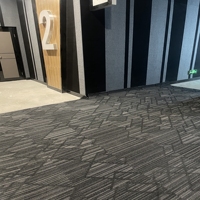 Tapis de carrelage commercial tapis coupe-feu 60x60 tapis intérieur noir plancher bureau modulaire tapis carreaux