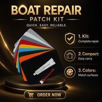 Kit de réparation pour kayak gonflable en PVC, adhésif 30 ml + 3 patchs