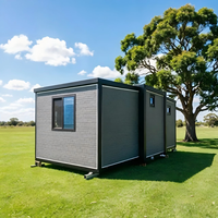 Maison préfabriquée moderne de 10 pieds, compacte et portable, avec une chambre et une salle de bain, habitable, extensible, type conteneur
