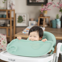 Chaise haute pour bébé pliable, réglable, multifonctionnelle, en plastique, design moderne, pour la salle à manger, l'extérieur et la cuisine, meubles pour enfants