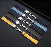 Bracelet de Montre de Rechange en Caoutchouc FKM, Couleurs Personnalisées, pour Montres Cartier 18mm 19mm 20mm 21mm 22mm