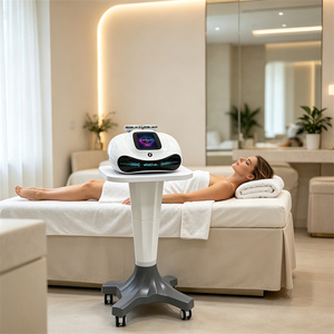 Appareil de bien-être corporel mobile sur chariot avec sondes chauffantes jumelées, style méridien, relaxation, contrôle par écran tactile pour salons - Product Image 2