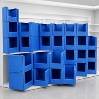 Bacs de rangement modulaires empilables en polypropylène creux durable pour entrepôt et inventaire