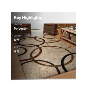 Tapis élégant et doux pour la maison, le salon, la chambre, le bureau, tapis de sol confortable, design moderne et élégant - Product Image 1