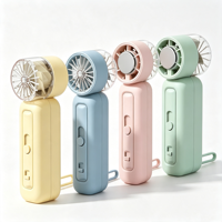 Ventilateur portable USB sans fil, mini ventilateur de poche rechargeable avec écran LED, léger, pour les voyages et le bureau