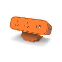 Abrazadera de escritorio de extensión de alimentación de oficina estándar AU moderna Toma de tira de alimentación con 2 salidas USB tipo A y tipo C Carga rápida