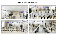 Robinet de lavabo de salle de bain en laiton au design moderne personnalisable, finition or brossé, avec douchette extractible et commande rotative, de la marque Ce Oire Factory