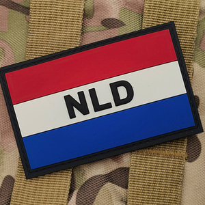 Nld Quốc gia cao su đầy màu sắc silicon Hà Lan cờ của 2D vá quốc gia cờ nhãn cho người đàn ông phong cách Chiến thuật Áo sơ mi áo khoác sey-on - Product Image 3