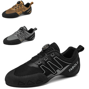Tabolu Climbing Shoes For Adults Indoor Outdoor Bouldering Men Women Beginner Training Shoes Black Gray Brown - Product Image 1