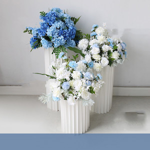 Evento banquete salón decoración azul real flor Artificial jardín Floral arco de rosas arreglos cumpleaños telón de fondo - Product Image 3