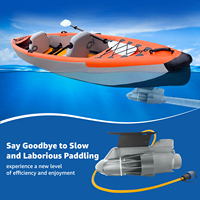 Moteur de kayak directionnel pour la pêche et le SUP, 9 km/h, hélice, propulseur sous-marin 360 W pour bateau de pêche gonflable, batterie 58 Ah
