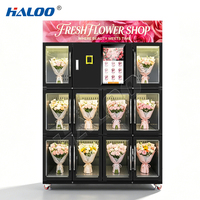 Máquina Expendedora Automática de Ramos de Flores Haloo con 10 Compartimentos, Pantalla Táctil, Monitoreo Remoto, Múltiples Opciones de Pago, Basada en la Nube