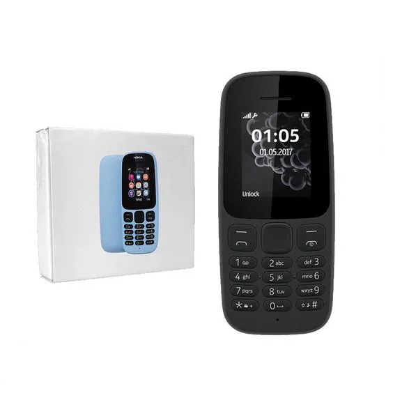 Telefone 1.77Inch Sos Nút Lớn Công Dân Cao Cấp Điện Thoại Di Động Tính Năng Điện Thoại 800Mah Pin Hai Sim Gsm Cho Nokia 105