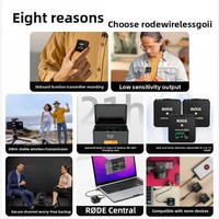 Micrófono Inalámbrico con Clip de Dirección Completa para Cámara, Solapa y Transmisión en Vivo Móvil, Compatible con Wireless Go II