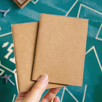 Carnet de notes en papier kraft imprimé à feuilles mobiles 9*12,5 cm, organiseur à grille de points vierge, bloc-notes de rechange pour voyageur