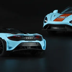 ZYX 1/32 McLaren <span class=keywords><strong>765LT</strong></span> Supersport, Auto Deportivo de Aleación de Zinc, Modelo Fundido a Presión, Sonido y Luces, Puertas Abribles, Sin Batería, Coleccionable - Product Image 4