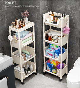 Estantería móvil de acero inoxidable, estante de almacenamiento de juguetes, estante de pie para el hogar, carrito para bebidas y aperitivos para cocina y sala de estar - Product Image 4