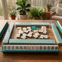 Ensemble de Mahjong Américain Full Joy Sports, 160 tuiles en acrylique, design papillon 3 couches, jeu de Mahjong de luxe, étui de transport, OEM personnalisé