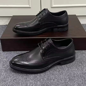 Zapatos de Cuero Formales para Hombre, Estilo Inglés, con Punta en Pico, Grabados, Casuales de Negocios, Recién Lanzados y Más Vendidos - Product Image 5