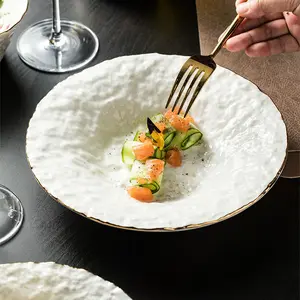 Modern Ceramic Bowl Plate Home Creative White Ceramic Dish Fashion Restaurant Restaurant Plates And Bowl