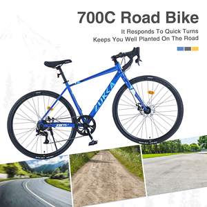 Bicicleta de Carretera DB 700C de 7 Velocidades, Cuadro de Acero con Freno de Disco para Hombres y Mujeres, Material de Horquilla de Fibra de Carbono y Acero - Product Image 6