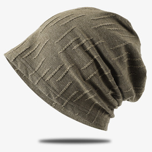 Bonnet de nuit extensible monocouche en coton fin, style bonnet tricoté souple pour femmes et hommes - Product Image 1