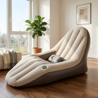 Canapé gonflable en PVC ergonomique, extensible et pliable, design moderne, portable, pour l'extérieur et la chambre à coucher