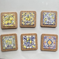 Sous-verres carrés en céramique écologiques au design moderne et personnalisé, style contemporain, diamètre 10 cm, faciles à utiliser