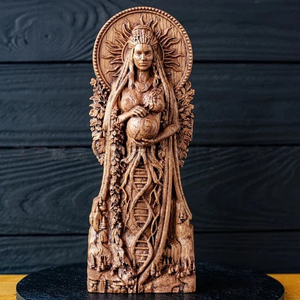 Statue <span class=keywords><strong>de</strong></span> la déesse Gaïa, mère <span class=keywords><strong>de</strong></span> la <span class=keywords><strong>Terre</strong></span>, NSA12, sculpture en résine pour autel païen, peinte à la main, réaliste, 7,5x17,5 cm, pour décoration intérieure et extérieure - Product Image 6