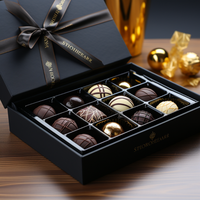 Boîte élégante de chocolat à la truffe unique pour la Saint-Valentin, couverture en papier élégante pour l'emballage de cadeaux de bonbons