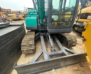 Mini-excavatrice Kobelco SK75 <span class=keywords><strong>haute</strong></span> performance, fabrication japonaise, hydraulique renforcée, châssis renforcé, cabine climatisée, faible consommation de carburant, 75. - Product Image 4