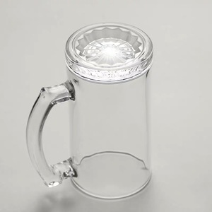 Mug à <span class=keywords><strong>bière</strong></span> en verre pour la vente en gros, pour <span class=keywords><strong>bière</strong></span>, jus, fête, usage domestique, 500 ml, logo personnalisé - Product Image 4