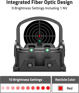 Cvlife wolfcovert Mini 21mm chụp săn bắn phạm vi phụ kiện nhỏ gọn chống sốc IPX6 không thấm nước tỉnh táo <span class=keywords><strong>Red</strong></span> Dot Holographic Sight - Product Image 2