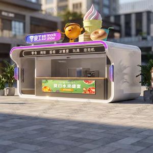 Kiosque de paiement extérieur en métal sur pied pour parcs, sites touristiques et stands de thé - Product Image 4