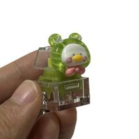 Tendance TikTok : Porte-clés Fidget Clicker en Acrylique Transparent Imprimé en 3D, Motif Dessin Animé, Jouet Anti-Stress pour Clavier