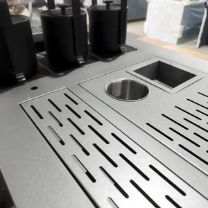 Lanxin <span class=keywords><strong>Banco</strong></span> Bar Personalizzato in Acciaio Inox Stazione per Cocktail e Caffetteria - Product Image 4