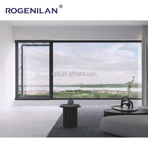 Doble acristalamiento insonorizado automático Perfil de aleación de aluminio muro cortina apertura paralela ventanas precio ventana paralela - Product Image 5