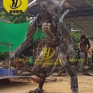 Escultura abstracta minimalista hecha <span class=keywords><strong>de</strong></span> <span class=keywords><strong>chatarra</strong></span>, adecuada para decoración <span class=keywords><strong>de</strong></span> jardines, estatua robot <span class=keywords><strong>de</strong></span> tamaño real. - Product Image 1