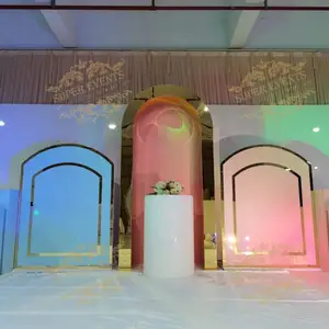 Vendita calda decorazione per festa di nozze sfondo acrilico bianco grande sfondo di nozze decorazione per eventi murali