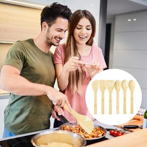Ensemble d'ustensiles de cuisine écologiques en bambou naturel, personnalisés pour usine - Product Image 4