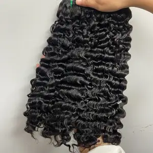 Burmese Raw Hair Vendors, birmanês Curly Hair Extension para mulheres negras, birmanês Raw Mink Virgin Double Drawn Hair Bundles
