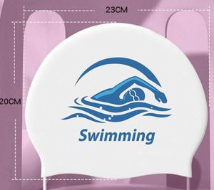 Bonnet de bain en silicone pour femme WL SC500, léger (55g), imperméable, non-compressif, couleur unie, tendance, vente en gros - Product Image 1