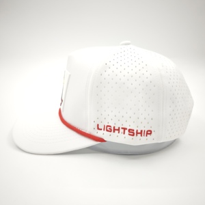 Gorras de Béisbol y Golf Personalizadas de 5 Paneles con Parche de PVC y Goma, Logotipo, Impermeables, con Perforaciones Cortadas a Láser, Deportivas, con Diseño Dobby Dot - Product Image 3