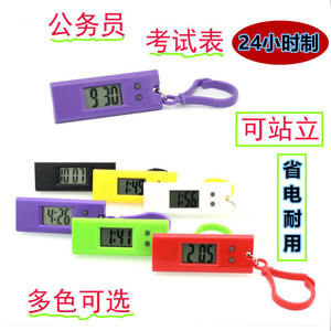 Mini Digital <b>Clock</b> Portable Keychain Rectangle Shape <b>Battery</b> Powered Student Exam Timer Back To School Use - Product Image 3