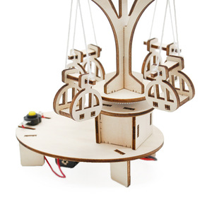 Kit éducatif STEM OKYN-G5536 DIY Chaise volante rotative en bois - Product Image 2