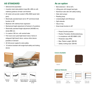 <span class=keywords><strong>Lit</strong></span> d'hôpital <span class=keywords><strong>électrique</strong></span> 5 fonctions pour personnes âgées, certifié CE IEC 60601, pour patients alités, soins infirmiers, <span class=keywords><strong>lit</strong></span> médical pour maison de retraite - Product Image 4