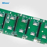 Carte mère GPU personnalisée Miwin triple largeur 12 SFF-8654 X8 vers 6 emplacements PCIe 4.0 X16 pour serveur IA