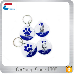 Código QR personalizado y etiqueta de identificación de mascotas Url RFID Llavero epoxi Etiqueta NFC epoxi para seguimiento de animales - Product Image 5