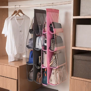 Organisateur de sacs à main suspendu pliable CLASSIQUE pour la maison, rangement pour grands sacs, 6 poches, lot de 6 - Product Image 2