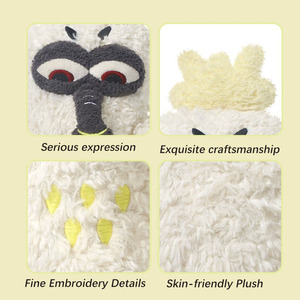 Peluche <span class=keywords><strong>Gufo</strong></span> Bianco Mascherato Premium Certificato ASTM, Serie Agente Segreto Noctis, Morbido e Delicato sulla Pelle - Product Image 5